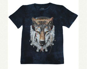 Волк в наушниках детская футболка